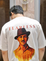 Fearless (Bhagat Singh) Black & White Tshirt (Unisex)