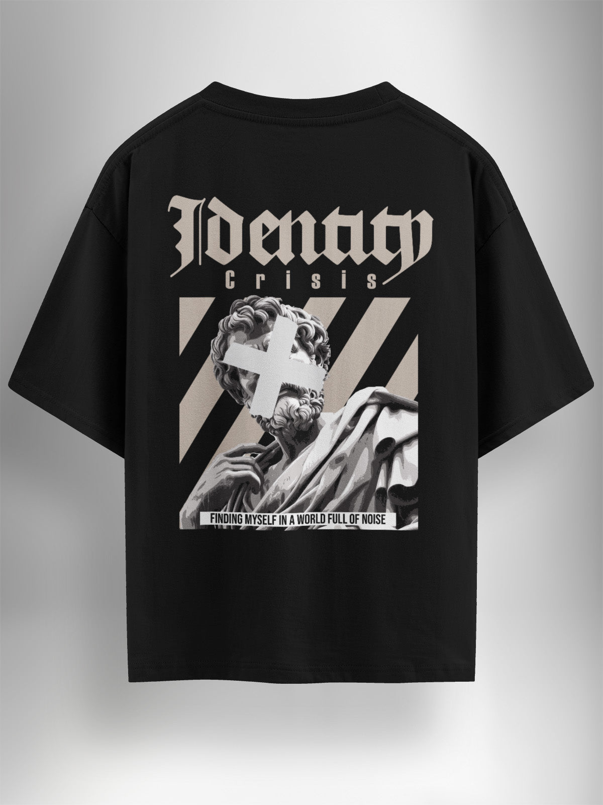 Identity Black Oversized Tshirt - Urban Forever