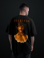 Fearless Black Oversized Tshirt (Unisex) - Urban Forever