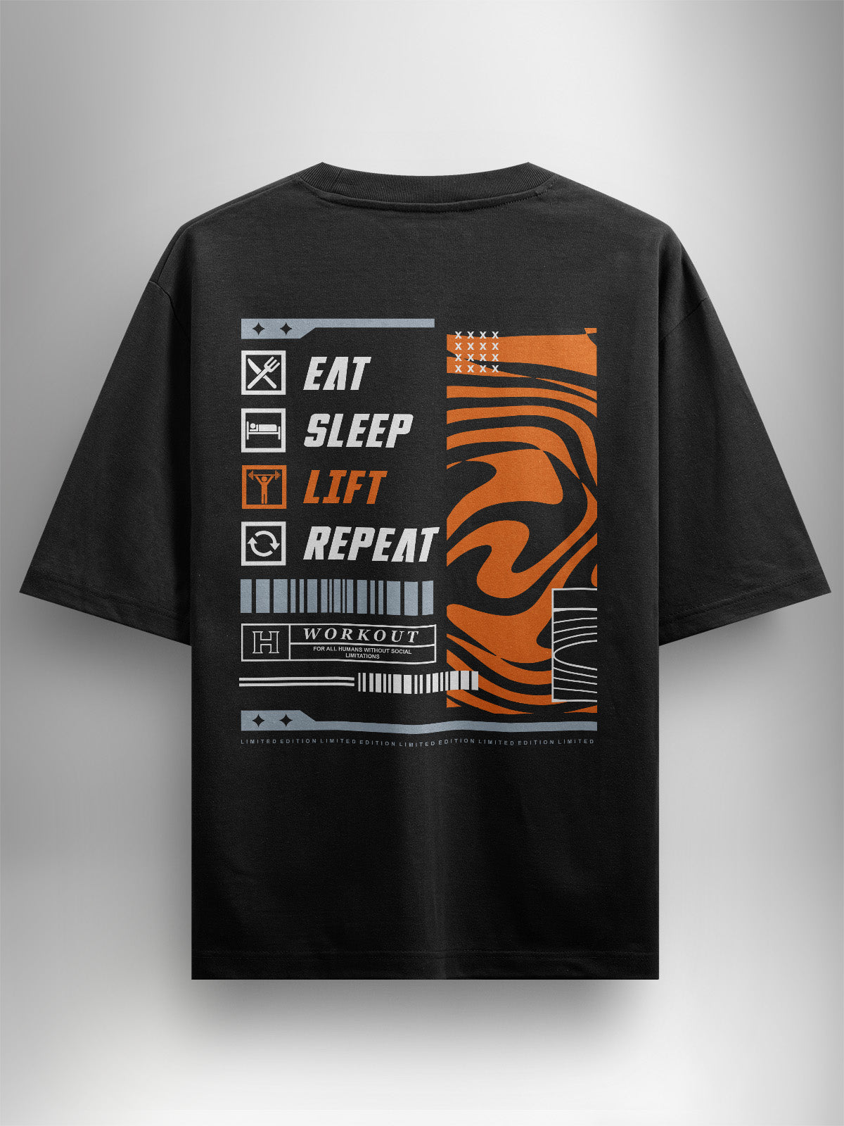 Rep & Rise Black Oversized Tshirt - Urban Forever