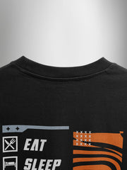 Rep & Rise Black Oversized Tshirt - Urban Forever