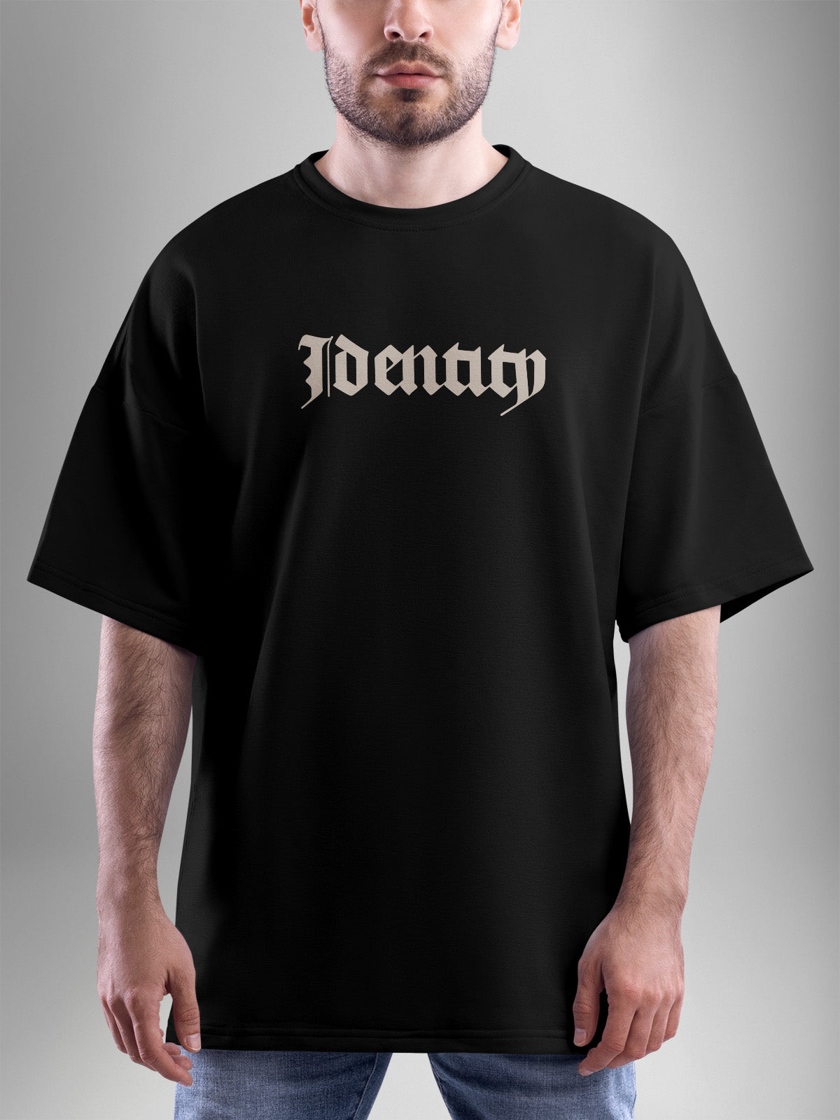 Identity Black Oversized Tshirt - Urban Forever