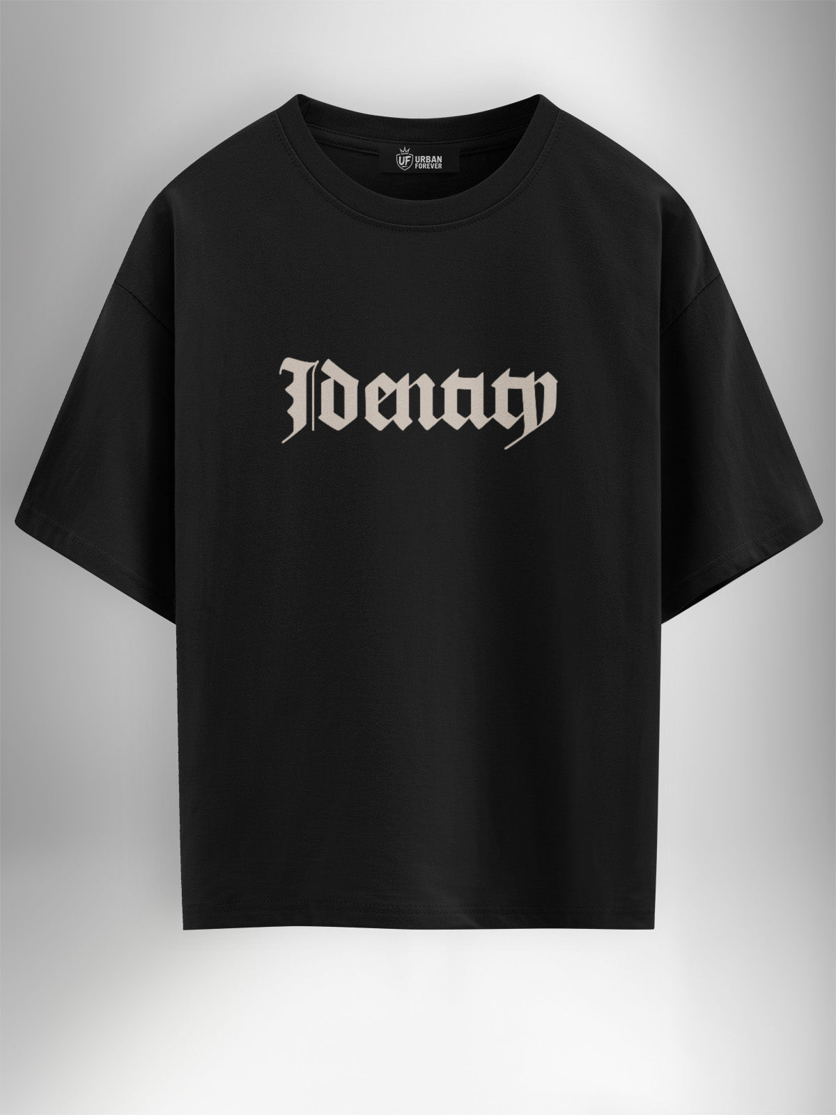 Identity Black Oversized Tshirt - Urban Forever