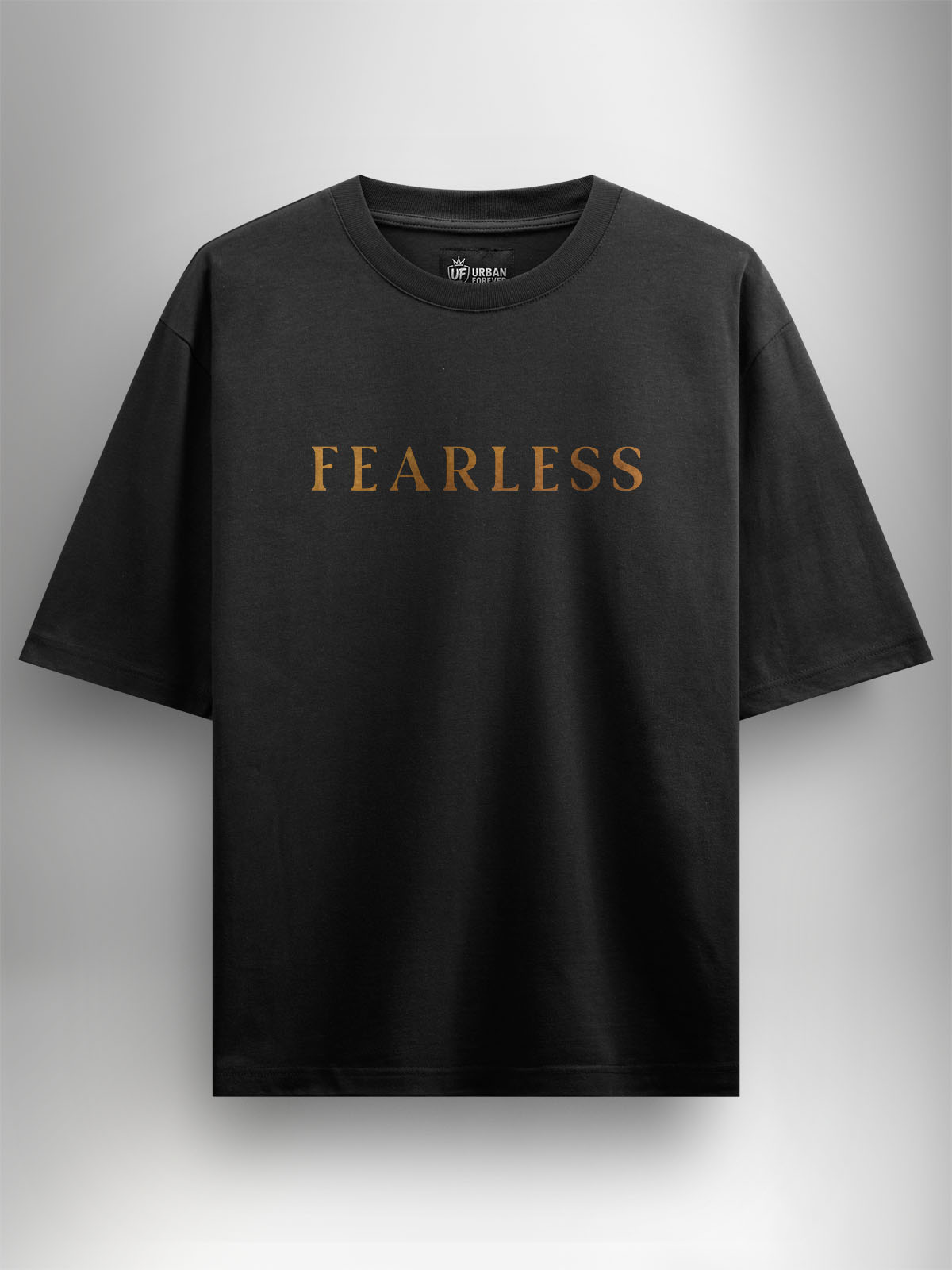 Fearless Black Oversized Tshirt (Unisex) - Urban Forever