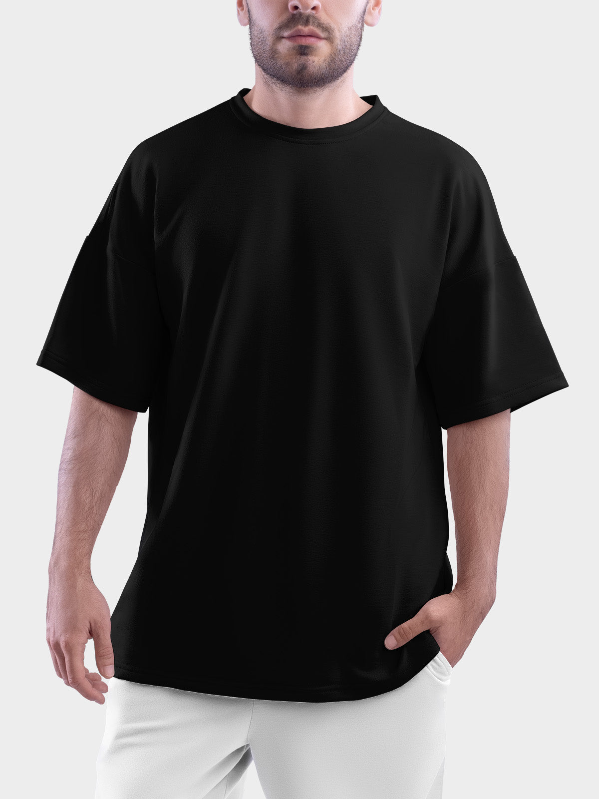 Plain Black Oversized Tshirt - Urban Forever