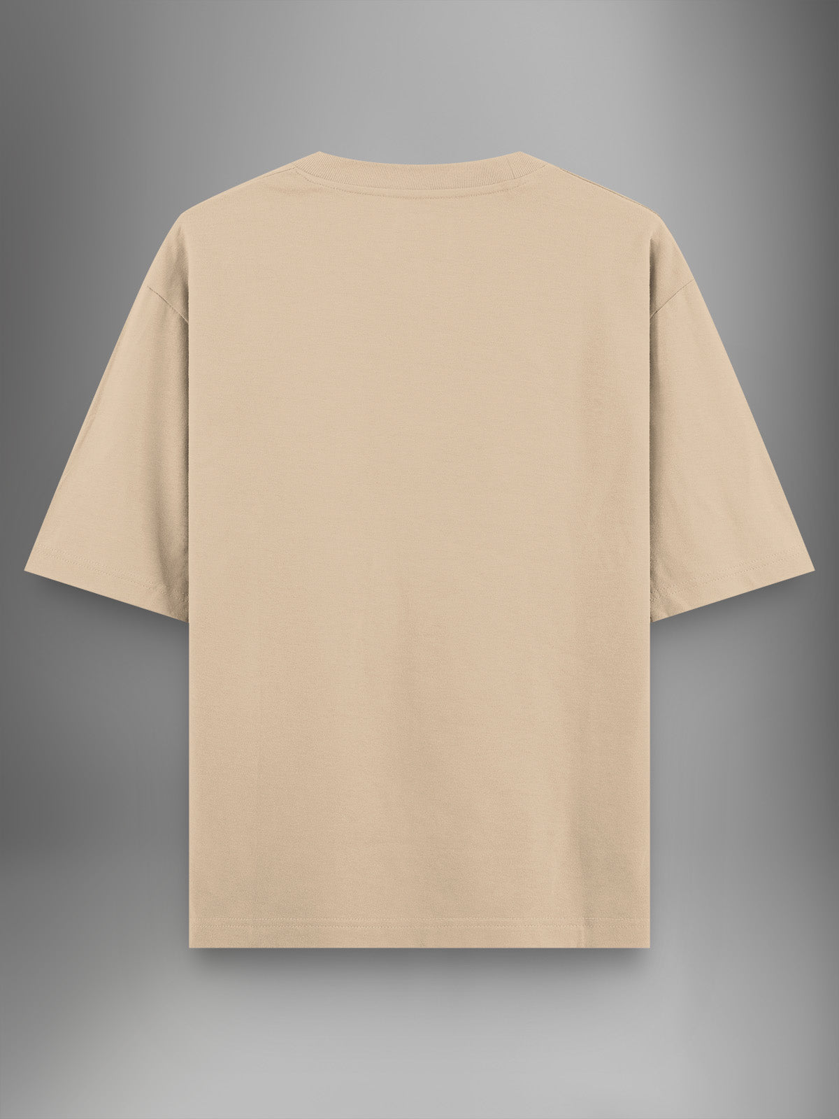 Plain Beige Oversized Tshirt - Urban Forever