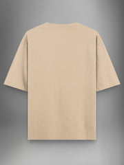Plain Beige Oversized Tshirt - Urban Forever