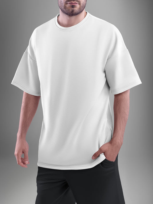 Plain White Oversized Tshirt - Urban Forever