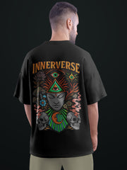 Classic Distorted Black Oversized Tshirt - Urban Forever