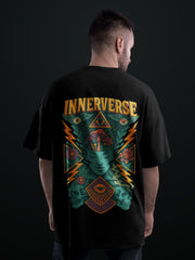 Sculpted Vision Black Oversized Tshirt - Urban Forever
