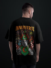 Classic Distorted Black Oversized Tshirt - Urban Forever