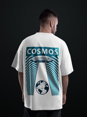 Cosmos Calling White Oversized Tshirt - Urban Forever