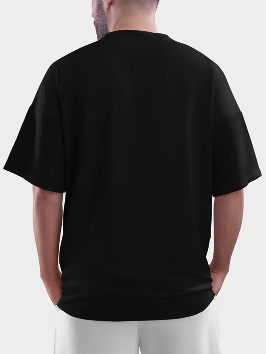 Plain Black Oversized Tshirt - Urban Forever