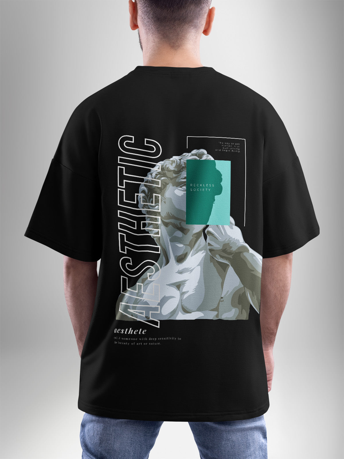 Neo Aesthetic Black Oversized Tshirt - Urban Forever