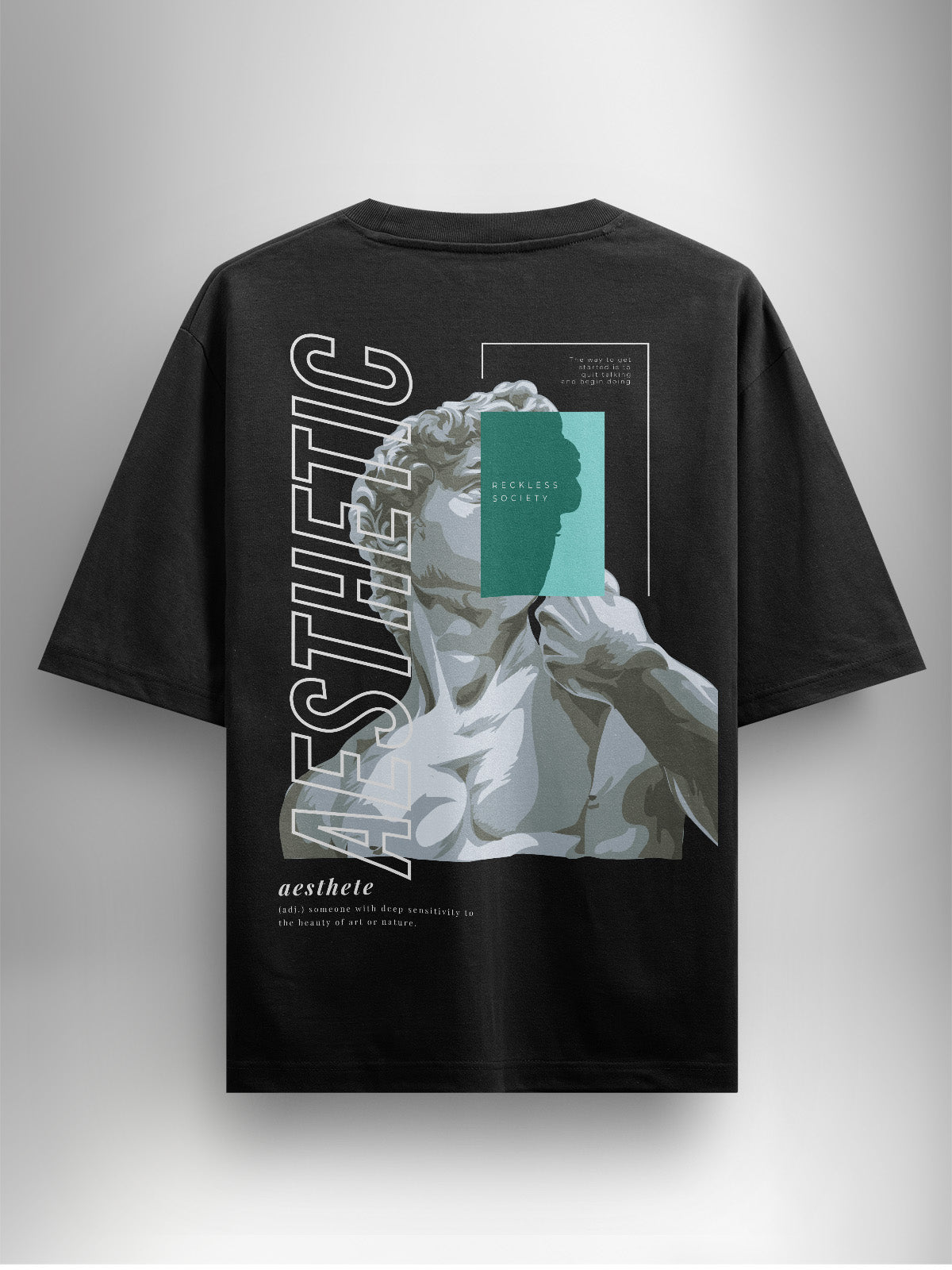 Neo Aesthetic Black Oversized Tshirt - Urban Forever