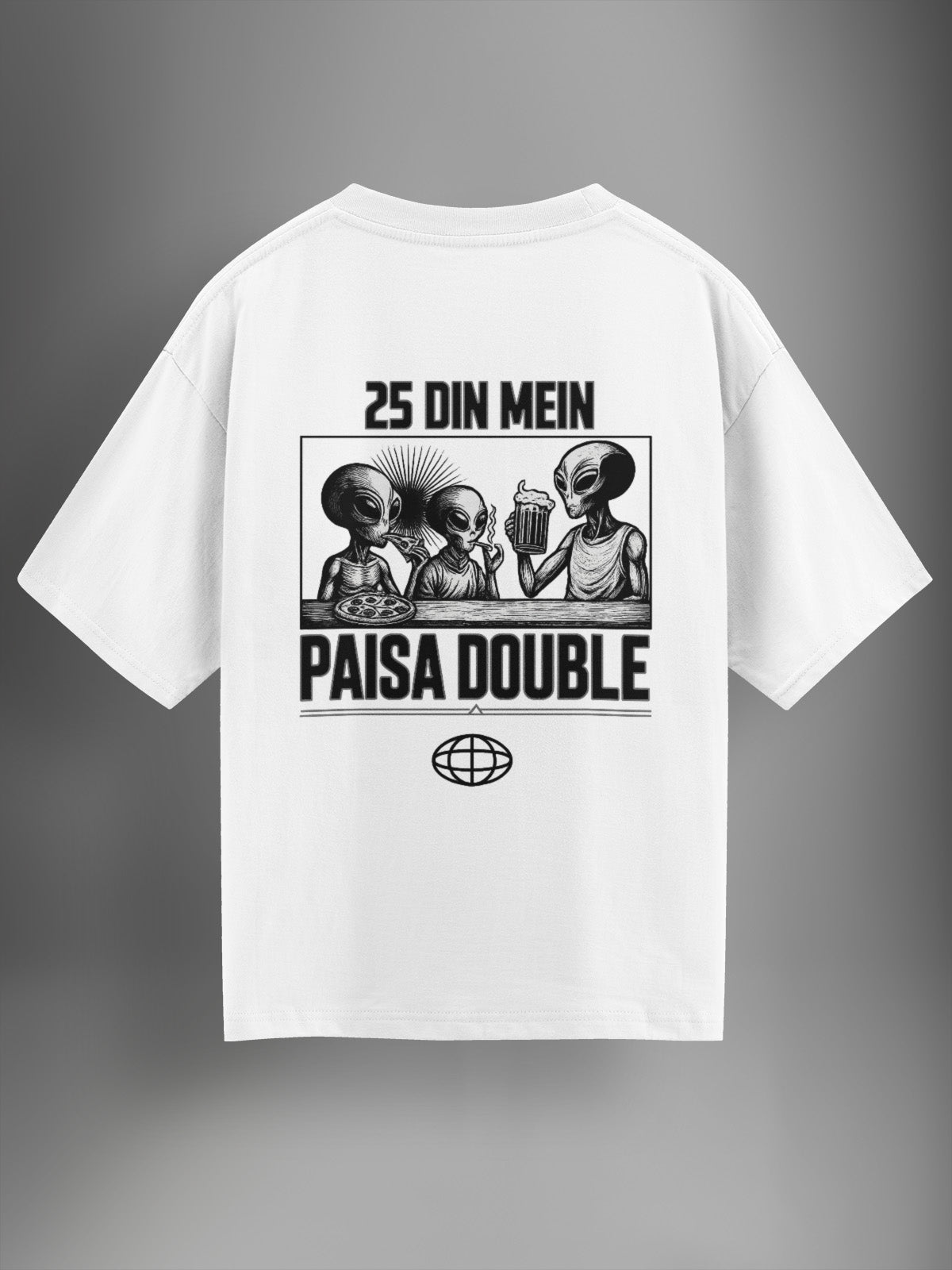 Paisa Double White Oversized Tshirt - Urban Forever