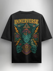 Sculpted Vision Black Oversized Tshirt - Urban Forever
