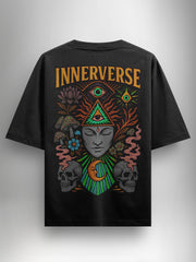 Classic Distorted Black Oversized Tshirt - Urban Forever