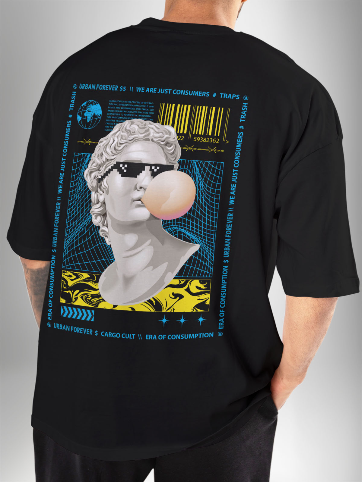 Urban Myth Black Oversized Tshirt - Urban Forever