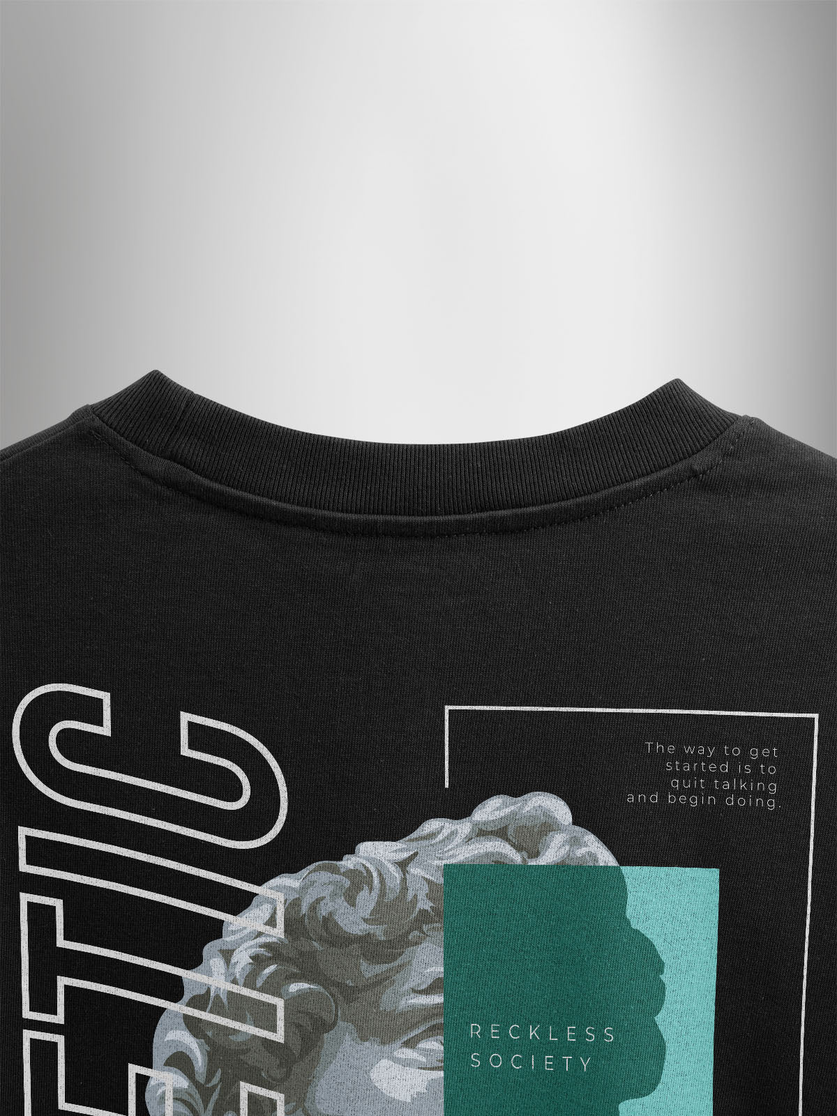 Neo Aesthetic Black Oversized Tshirt - Urban Forever