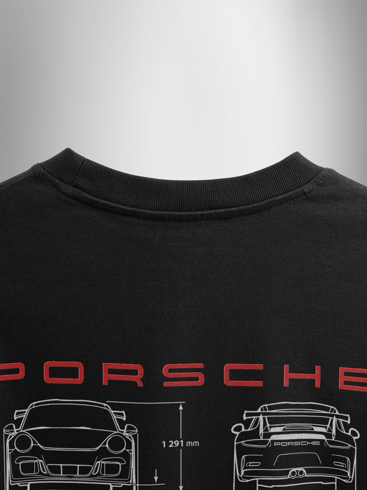 Porsche Speed Black Oversized Tshirt - Urban Forever