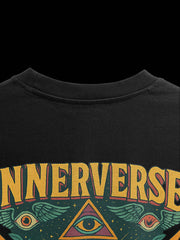 Sculpted Vision Black Oversized Tshirt - Urban Forever