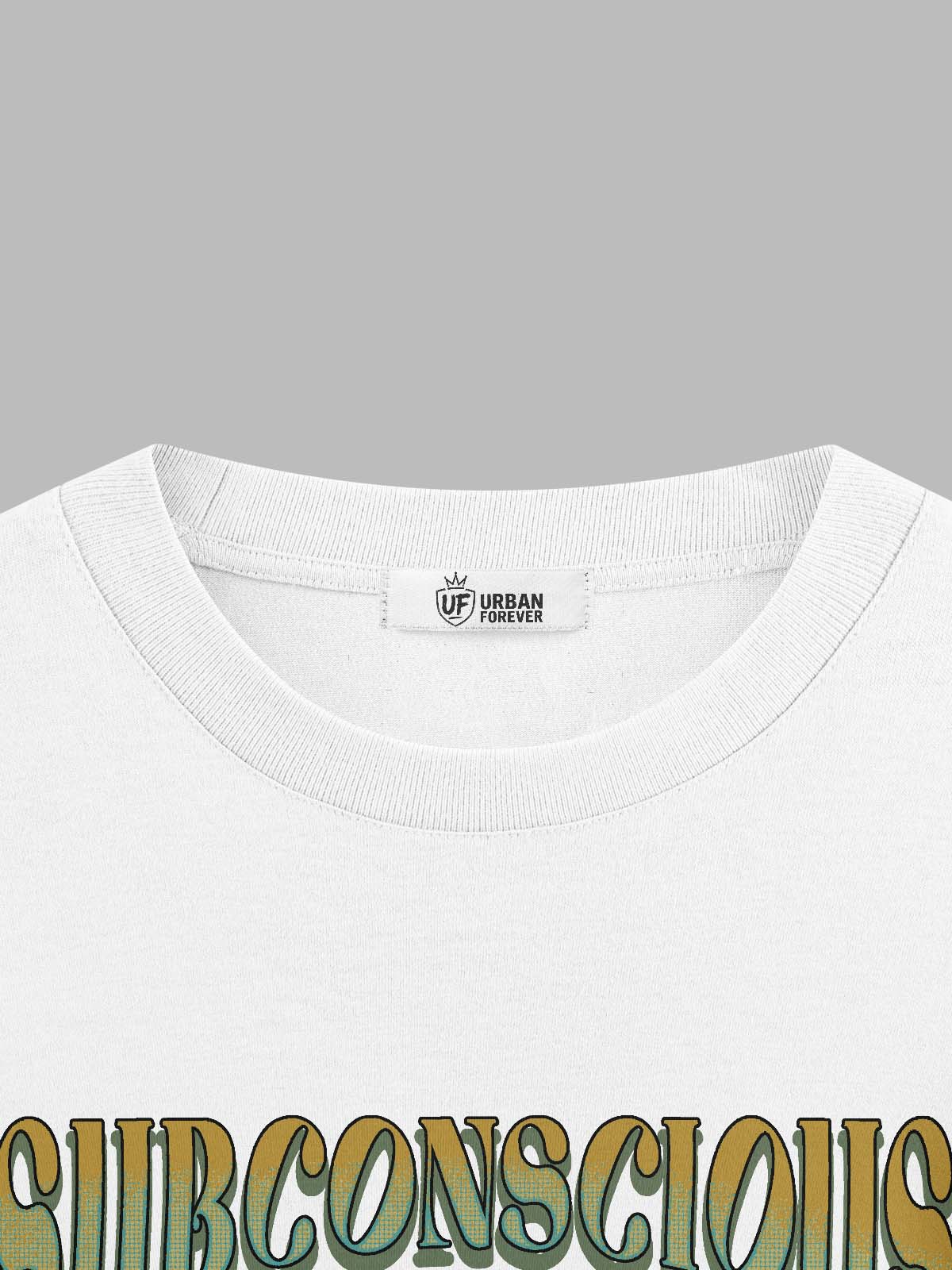 Subconscious White Oversized Tshirt - Urban Forever
