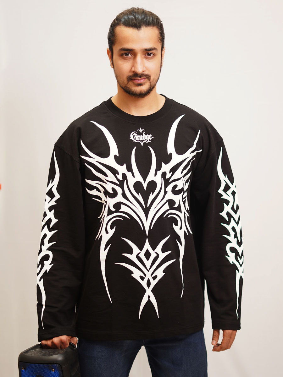 Dark Ethos - Puff Print Full Oversized T-shirt