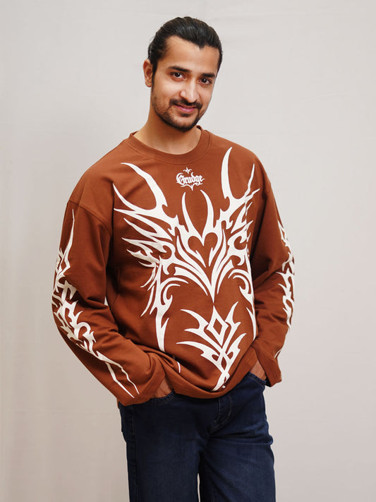 Apex Tribal - Puff Print Full Oversized T-shirt