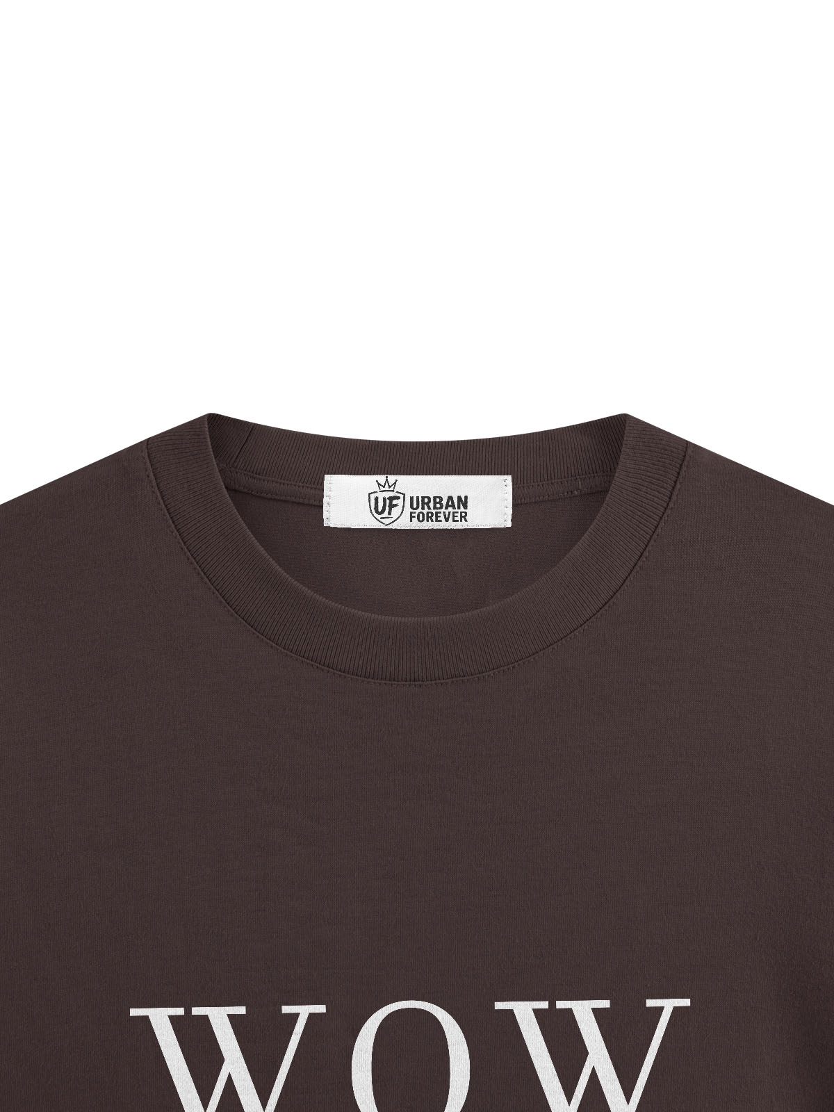 Wow Brown Oversized Tshirt - Urban Forever
