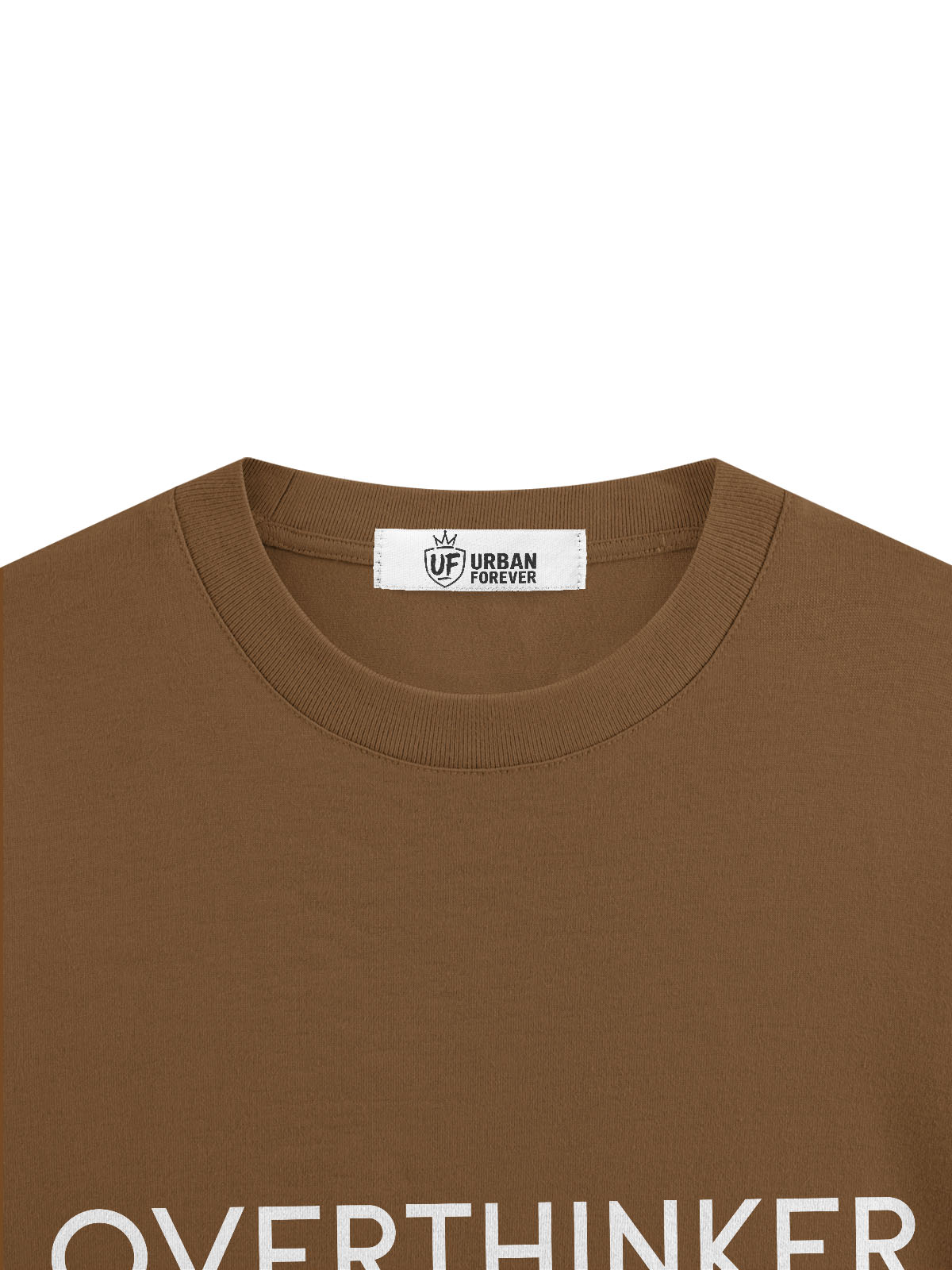 Overthinker Brown Oversized Tshirt - Urban Forever