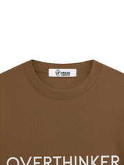 Overthinker Brown Oversized Tshirt - Urban Forever