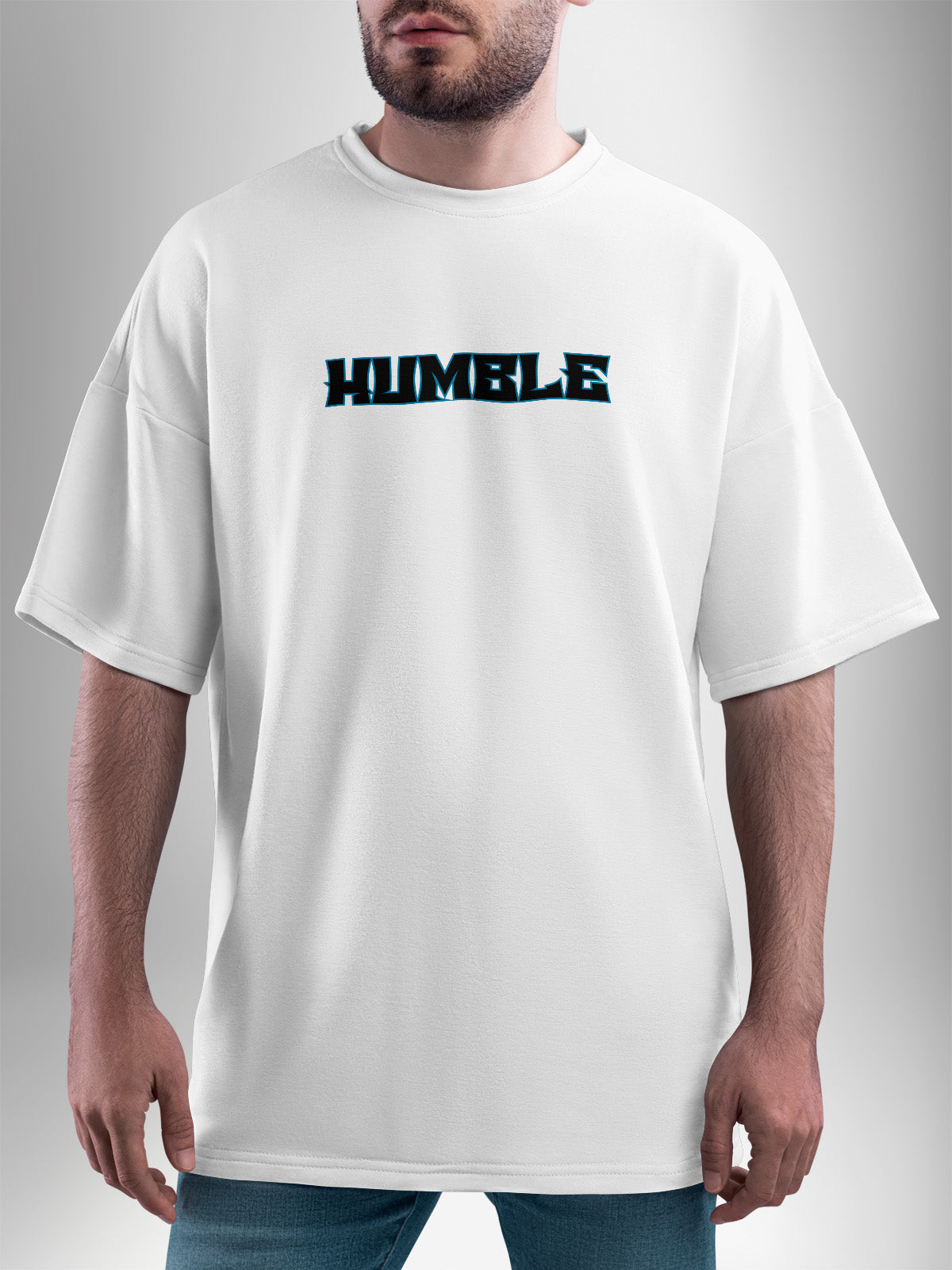 Statue Vibe Whte Oversized Tshirt - Urban Forever