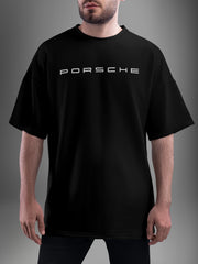 Porsche Speed Black Oversized Tshirt - Urban Forever