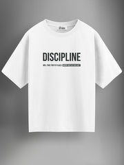 Inner Focus White Oversized Tshirt - Urban Forever