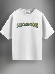 Subconscious White Oversized Tshirt - Urban Forever