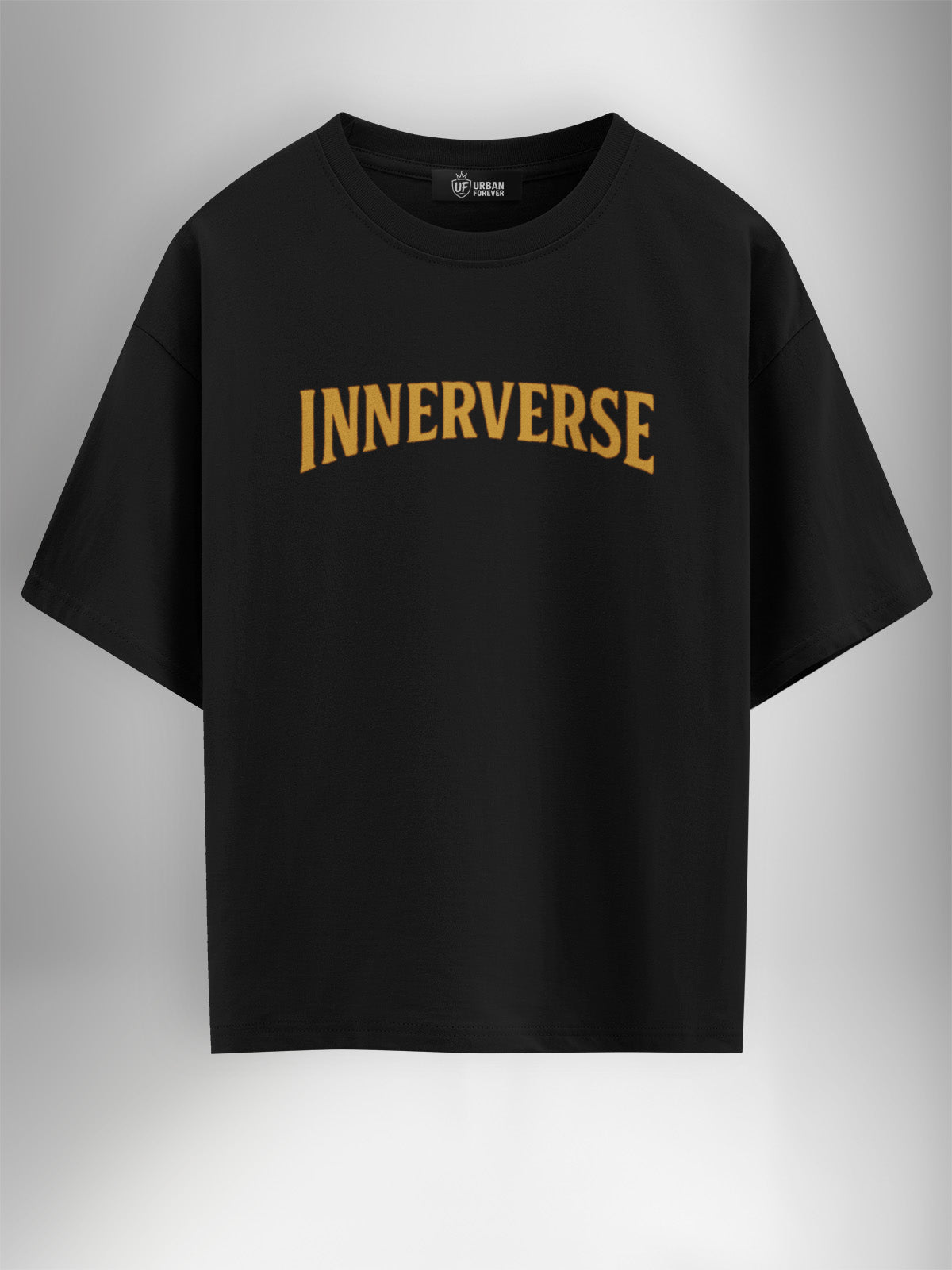 Classic Distorted Black Oversized Tshirt - Urban Forever