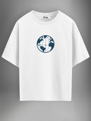 Cosmos Calling White Oversized Tshirt - Urban Forever