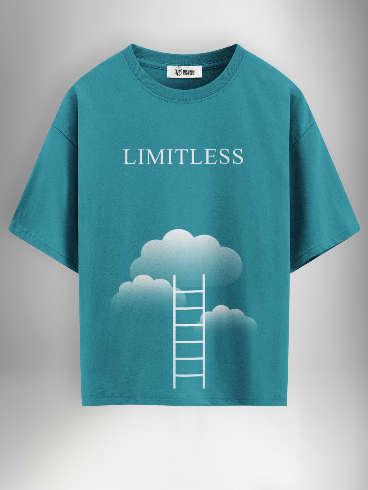 Limitless Teal Oversized Tshirt - Urban Forever