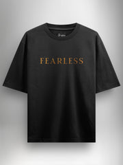 Fearless Black Oversized Tshirt (Unisex) - Urban Forever