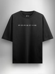 Porsche Speed Black Oversized Tshirt - Urban Forever