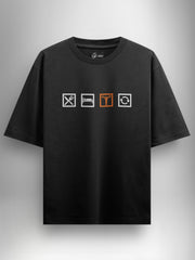 Rep & Rise Black Oversized Tshirt - Urban Forever