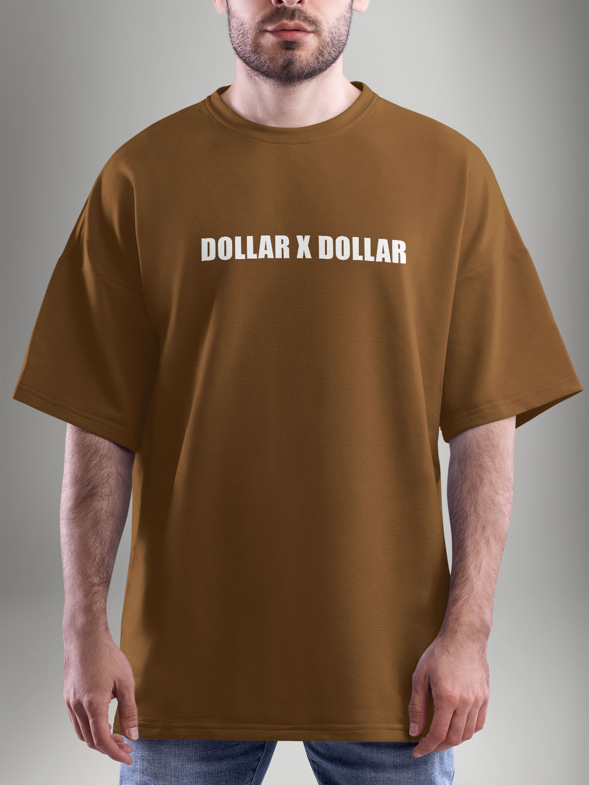 Dollar X Dollar Brown Oversized Tshirt - Urban Forever