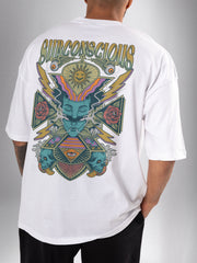 Subconscious White Oversized Tshirt - Urban Forever