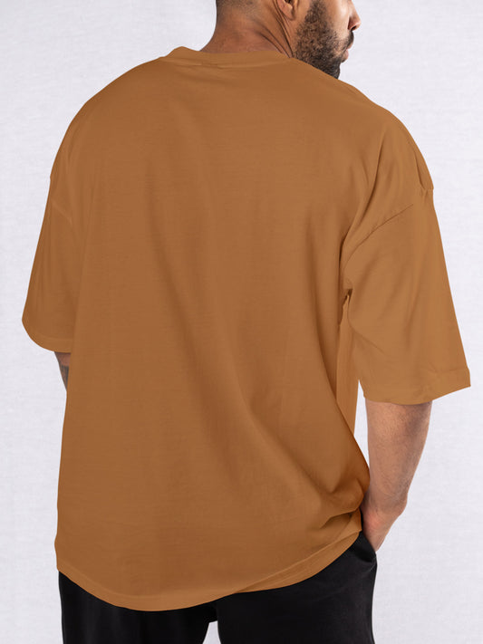 Plain Brown Oversized Tshirt - Urban Forever