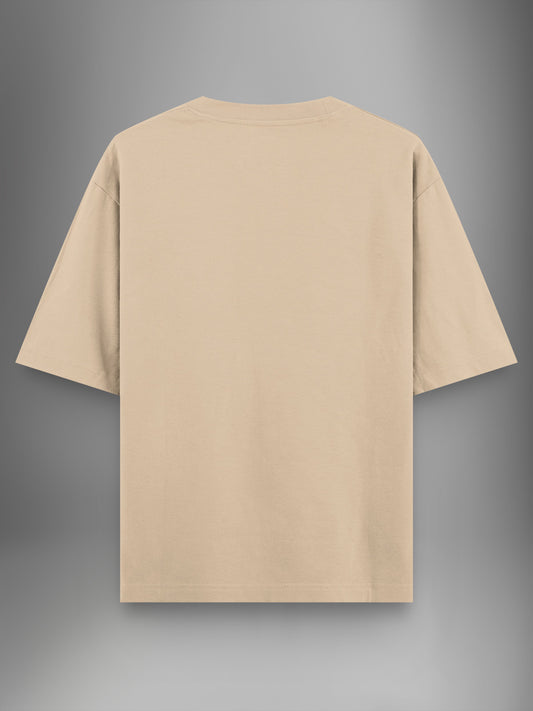 Plain Beige Oversized Tshirt - Urban Forever