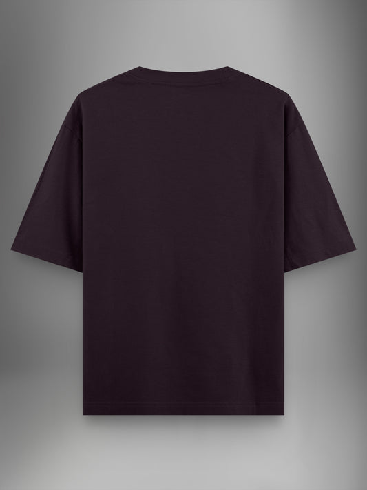 Plain Wine Oversized Tshirt - Urban Forever